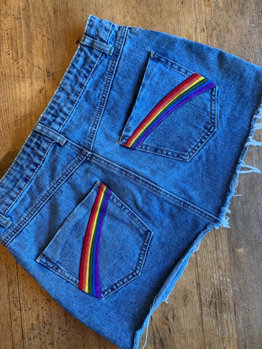 Forever 21 Micro Mini Skirt Rainbow Detail - Picture 12 of 16